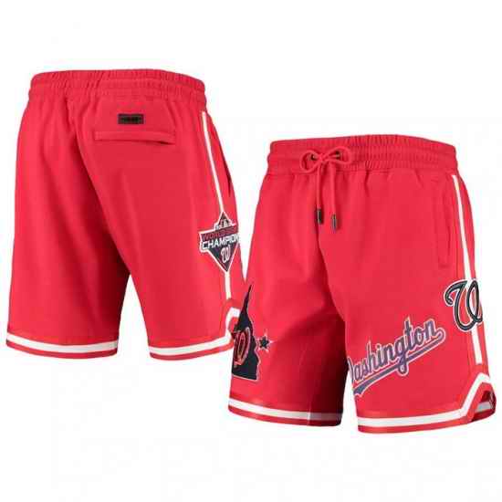 Men Washington Nationals Red Shorts